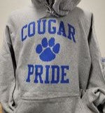 Cougar Pride Hoodie - Athletic Grey