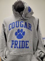 Cougar Pride Hoodie - Athletic Grey